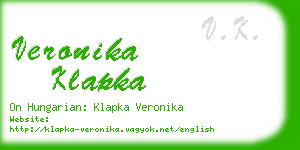 veronika klapka business card